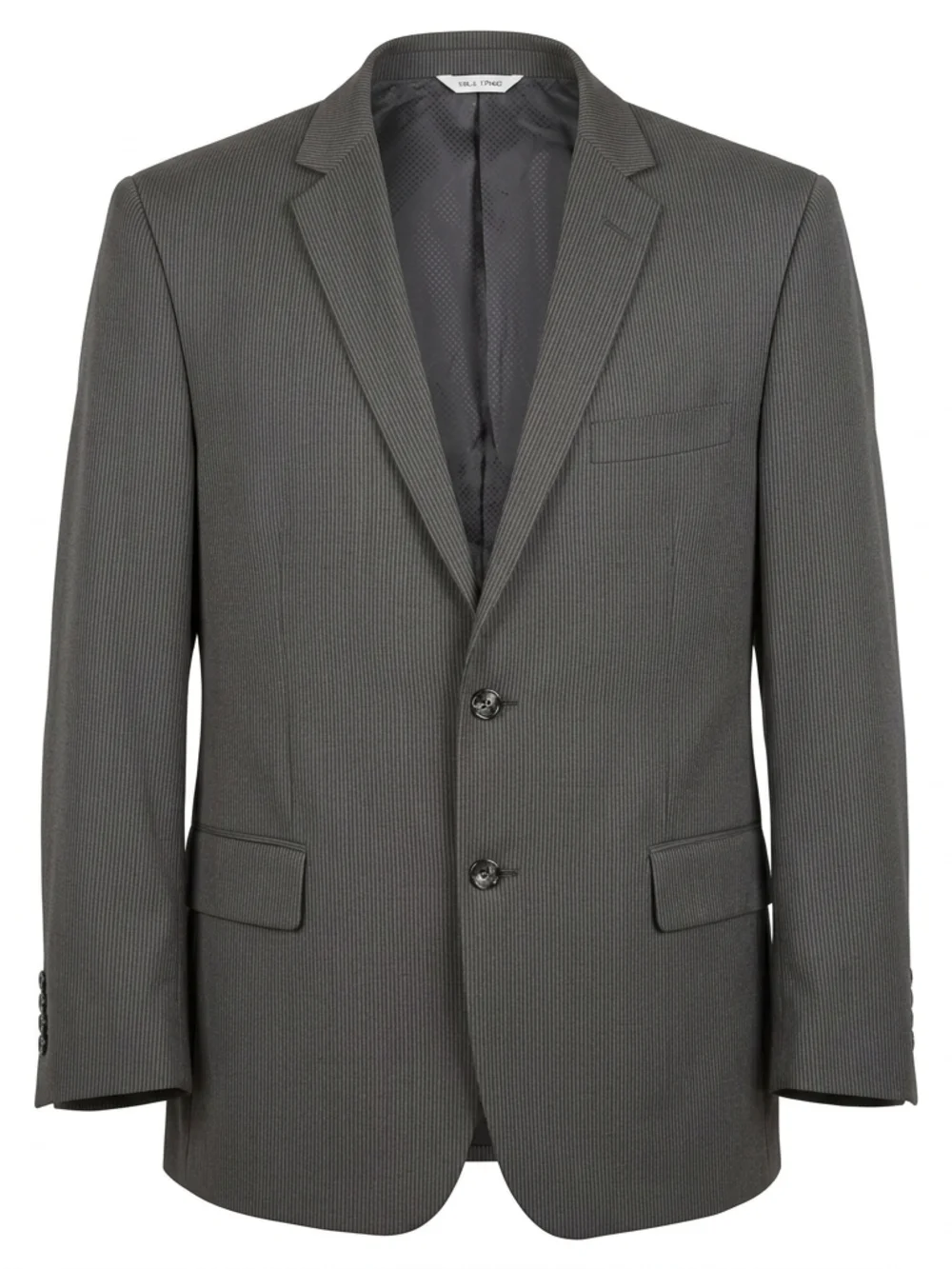 Linea Uomo‎ Charcoal Gray Pinstripe Wool-Blend Suit Jacket Blazer 46R